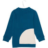 motoreta baby long sweatshirt blue & off white