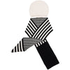 motoreta knitted hat/scarf off white & black - kodomo boston, fast shipping