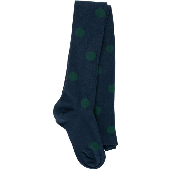 tinycottons big dots tights light navy/dark green, socks leg accessories for girls, kodomo boston free shipping