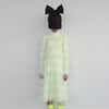 caroline bosmans broderie dress yellow, girl's ruffled dresses