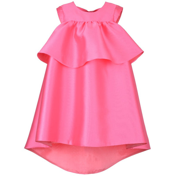 hucklebones bow back trapeze dress bright pink