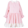 hucklebones gathered ruffle dress powder pink/cream