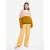 bobo choses womens color block v-neck jumper peach