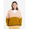 bobo choses womens color block v-neck jumper peach