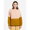 bobo choses womens color block v-neck jumper peach