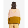bobo choses womens color block v-neck jumper peach