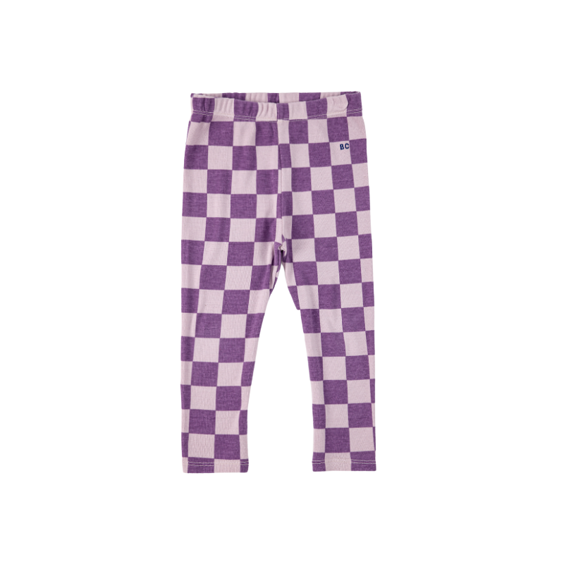 bobo choses checkerboard baby leggings purple – kodomo