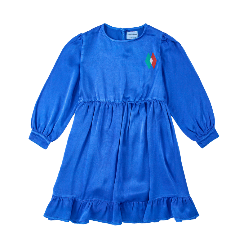 bobo choses frills dress blue