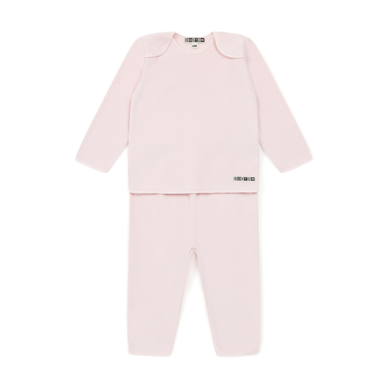 bonton fleece baby set rose