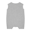 gray label baby grow with snaps grey melange, babies organic cotton playsuits