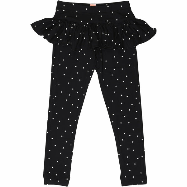 wauw capow by bang bang copenhagen betty leggings black white dots, ethical baby and kids clothing for fall winter 2020 at kodomo boston, free shipping 