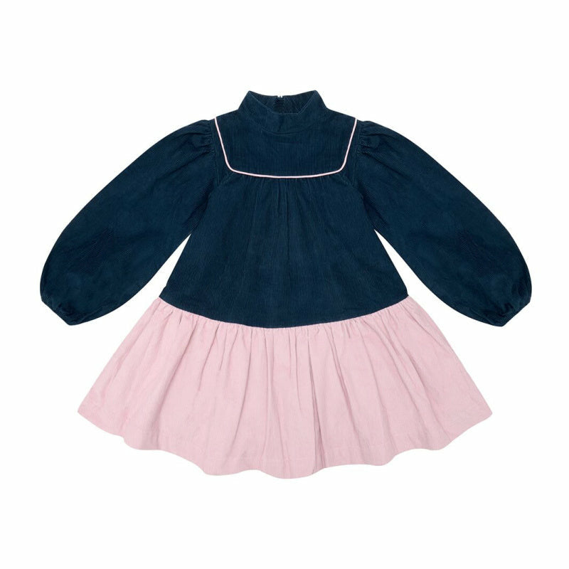 the middle daughter comfort zone dress ink blue/lavender bath