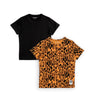 mini rodini basic leopard ss tee 2 pack