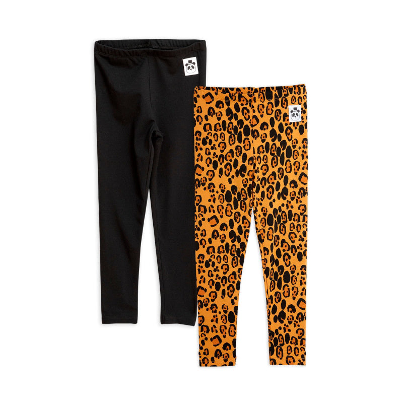 mini rodini basic leopard leggings 2 pack