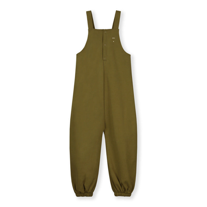 gray label dungaree suit olive green