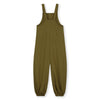gray label dungaree suit olive green back