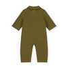gray label baby collar suit olive green back