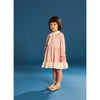 hucklebones gathered ruffle dress powder pink/cream