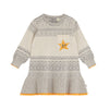 the bonnie mob shona jacquard knit baby dress grey
