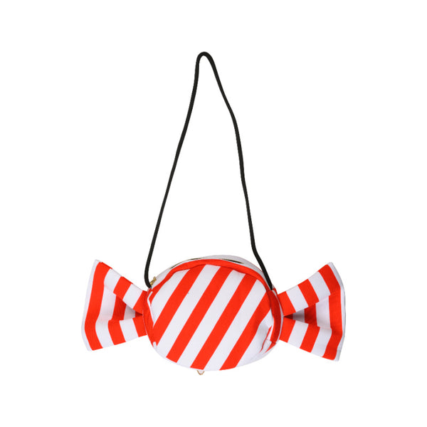 wauw capow bon bon bag red & white striped