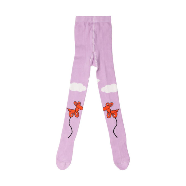 wauw capow by bang bang copenhagen balloon doggy tights purple