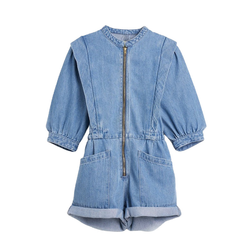 bellerose pardon denim jumpsuit blue