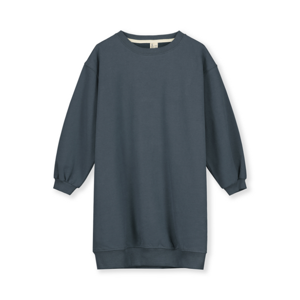 gray label dropped shoulder dress blue grey