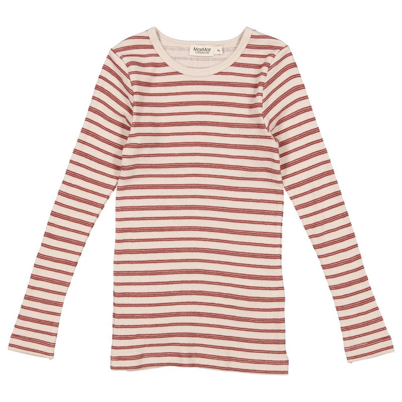 marmar copenhagen tani long sleeve tee wine stripe