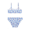 hundred pieces daisies printed bikini blue