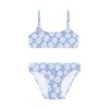 hundred pieces daisies printed bikini blue