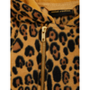 mini rodini basic leopard fleece onesie beige detail