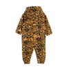mini rodini basic leopard fleece onesie beige back