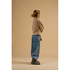 child modeling long live the queen wide leg jeans mid blue side