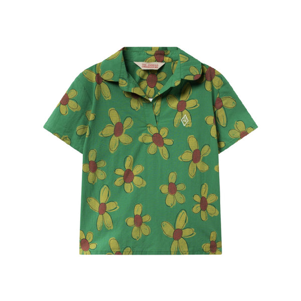the animals observatory kangaroo kids shirt green flowers