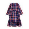 mini rodini flannel check woven dress navy back