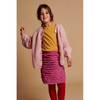 kid wearing long live the queen ruffle volant skirt fuchsia