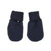 molo navy wool baby mittens with rib at the wrist.
