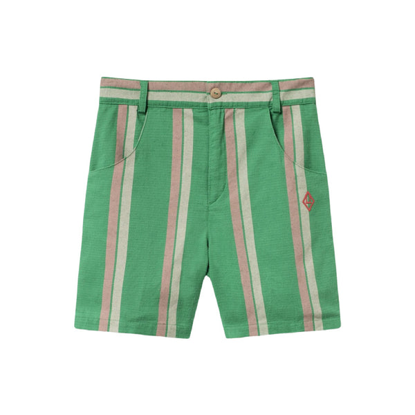 the animals observatory pig kids shorts green stripes