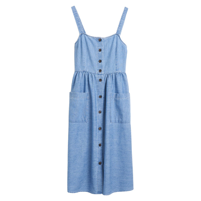 bellerose axelle denim dress blue