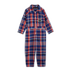 mini rodini flannel check jumpsuit navy