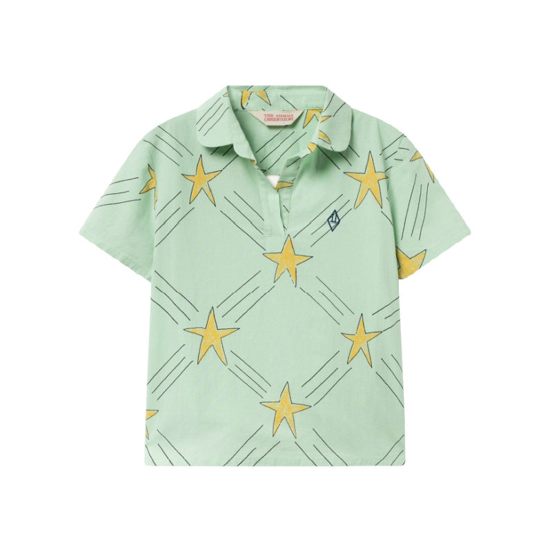 the animals observatory kangaroo kids shirt blue stars