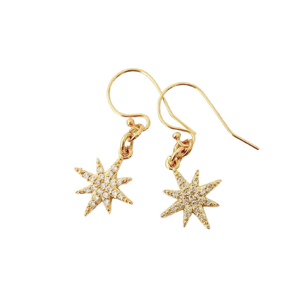 atsuyo et akiko golden star earrings, gold filled accessories