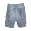 bellerose stripped printer shorts blue