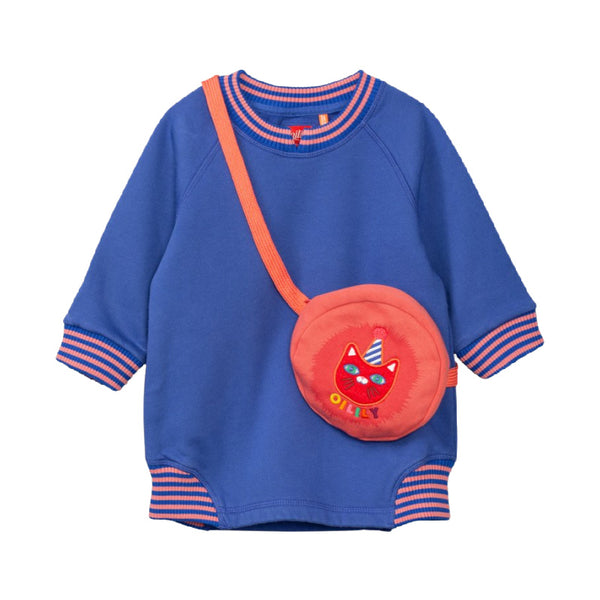 oilily doemaar party cat sweat dress ultramarine