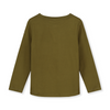 gray label long sleeve tee olive green back