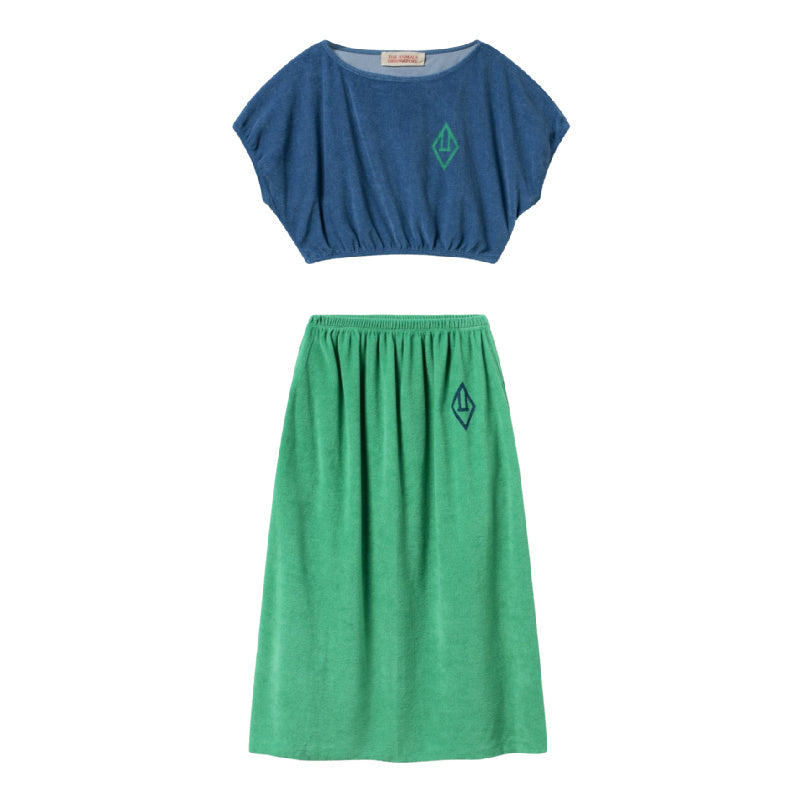 the animals observatory horsefly kids dress blue/green