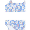 hundred pieces daisies printed bikini blue