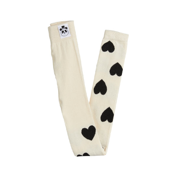 mini rodini ribbed hearts leggings off white