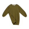 gray label dropped shoulder dress olive green pocket