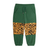 mini rodini fleece panel trousers green